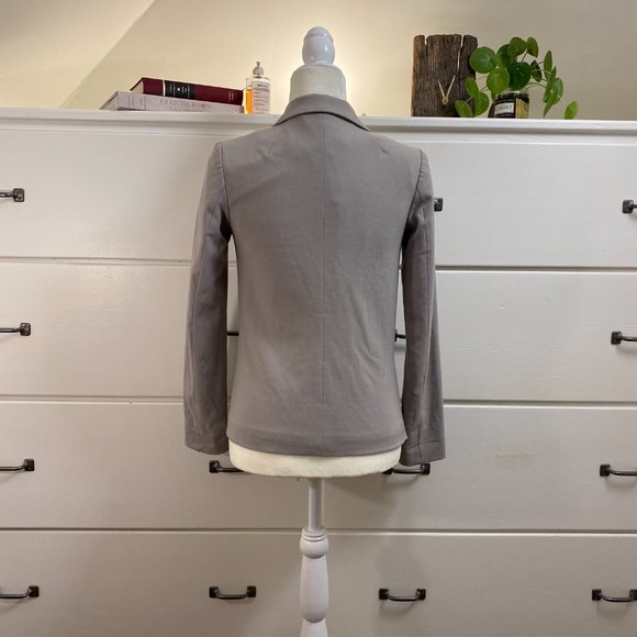 H & M One Button Blazer + Grey + Size 4 - Picture 3 of 7